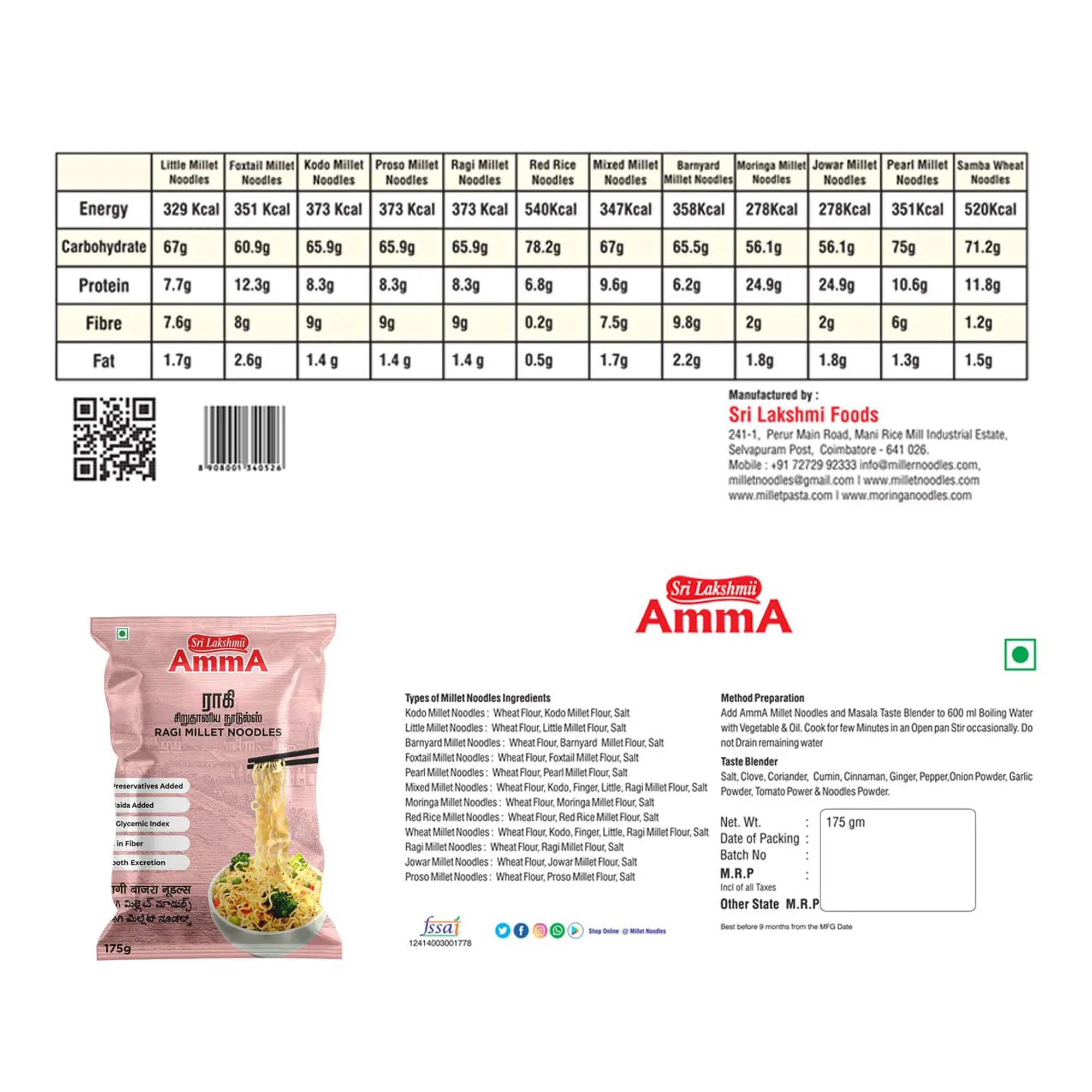 Ragi Millet Noodles (175g) - Image 4