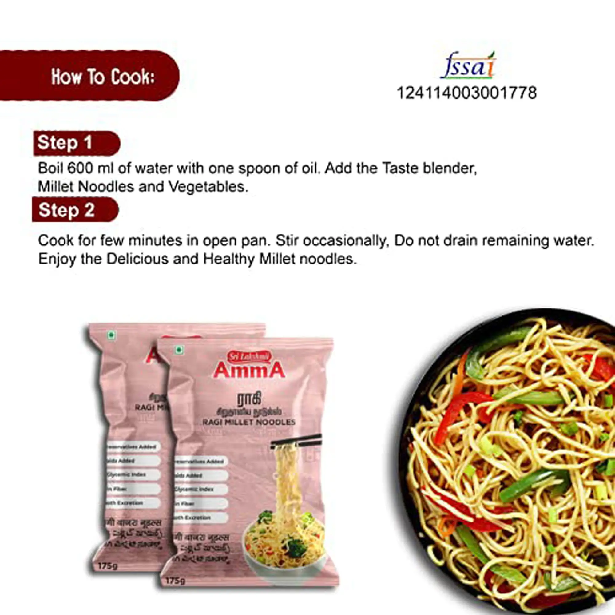 Ragi Millet Noodles (175g) - Image 3